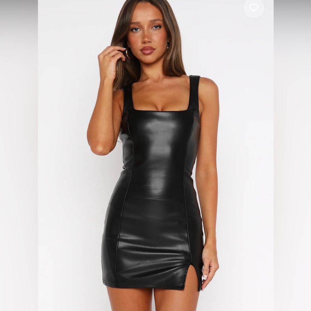 White Fox Boutique So Beautiful PU Mini Dress